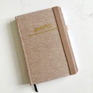 Grateful.  - Gratitude & Self Care Journal - Linen Luxe - Cinnamon Clay